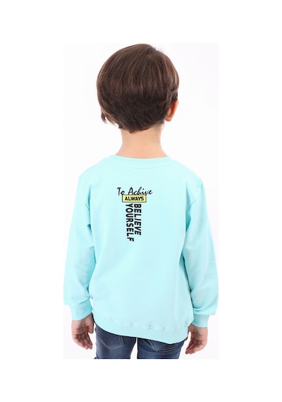 Toontoy Kids Toontoy Erkek Çocuk Baskılı Sweatshirt Su Yeşili