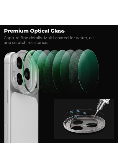K&f Concept İphone 17 Pro Ve Pro Max İçin Ayarlanabilir Nd2-32 Filtre Silver