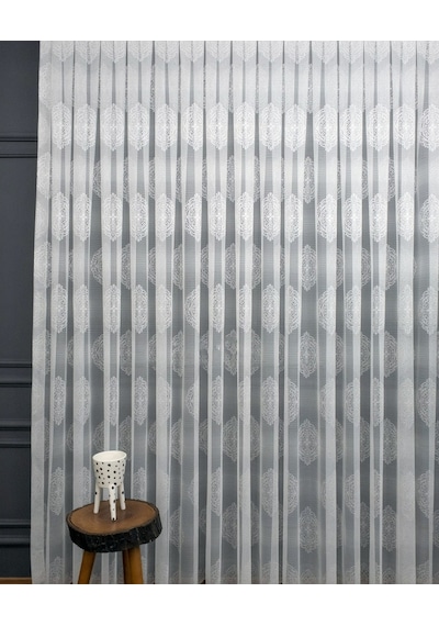 Evdepo Home Damask Kullanıma Hazır Tül Perde (546640830)