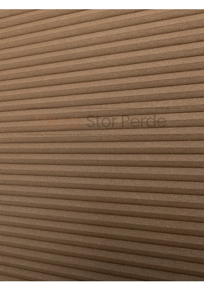 Kahve Honeycomb Plise %100 Isı Ve Işık Geçirmez Katlanır Cam Balkon Perdesi - Salon Perdesi-004 Kahve