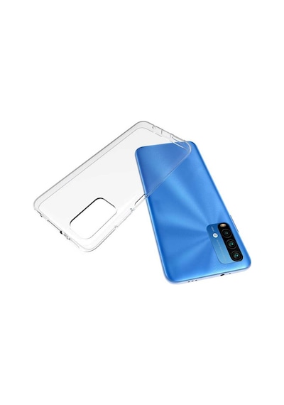 Xiaomi Redmi Note 9 4g Kılıf Zore Süper Silikon Kapak Renksiz
