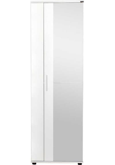 Porto 10 Bölmeli 2 Kapılı Aynalı Ayakkabı Dolabı-Beyaz