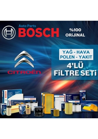 Citroen C2 1.6 Bosch  Filtre Bakım Seti 2004-2009 (495584407)