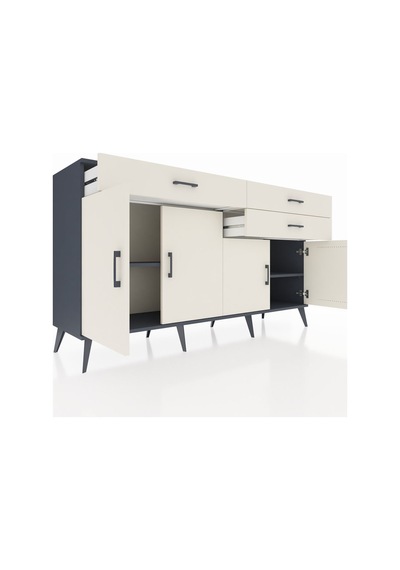Hyperion Konsol 2 Raflı 3 Çekmeceli 4 Kapaklı 176x44x99 Antrasit- Antrasit-aytaşı Hyperion Konsol 2 Raflı 3 Çekmeceli 4 Kapaklı 176x44x99 Antrasit- Antrasit-aytaşı