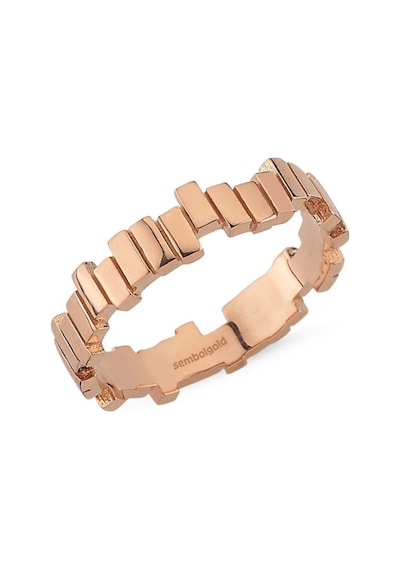 Rose Altın Zigzag Yüzük Yeni Model 285828029