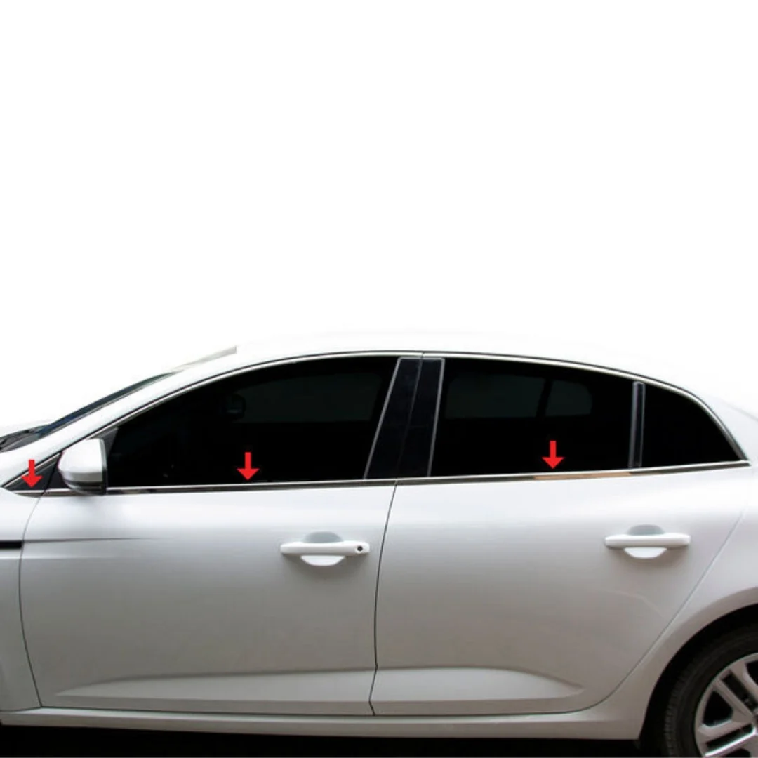 Renault Megane 4 Cam Çıtası Alt - Krom 6 Parça 2016 Ve Sonrası, Sd
