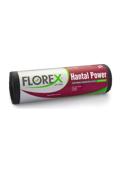 Florex-548 100x150cm Çöp Torbası 10 Adet Power Hantal - 10'li Paket