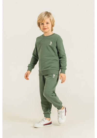 U.S. Polo Assn. Erkek Çocuk Baskılı Yeşil Uzun Kol Eşofman Takımı Us2621-c-v1 Us2621-c-v1