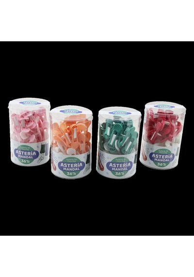 Jenerik Plastik Renkli Mandal 36'lı Kutulu Yaysız Çok Renkli