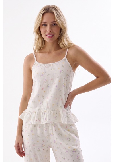 Nbb Kadın Ekru Müslin Pijama Takım