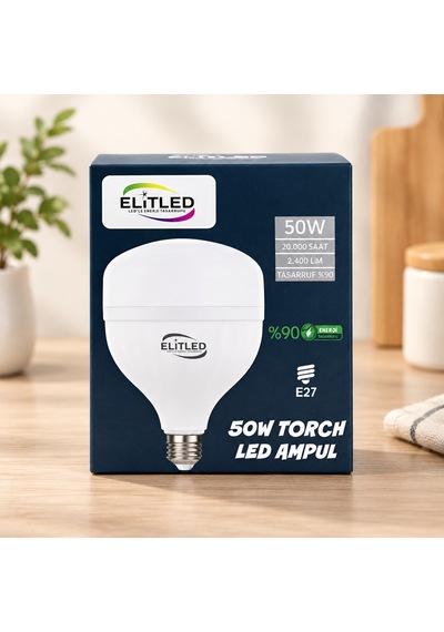 50 W Led El Feneri Ampulü Çok renkli