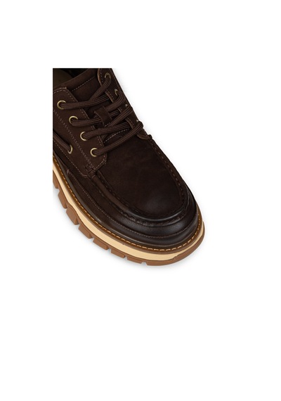 Deery Erkek Kahverengi Nubuk Sneaker - 25550mkhvc01 Kahverengi