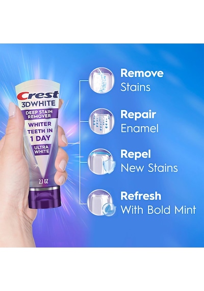 Crest 3dwhite Brilliance Deep Stain Remover Ultra White Diş Macunu 59gr Beyazlık