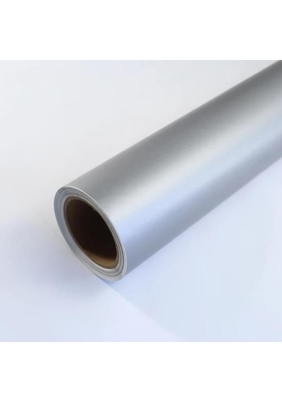 Silver Gümüş Renk Yapışkanlı Folyo Mat Yüzey 61 Cm 1 Metre