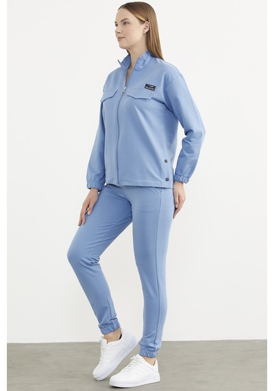 Sementa Oversize Cep Detaylı Eşofman Takım - Mavi 001