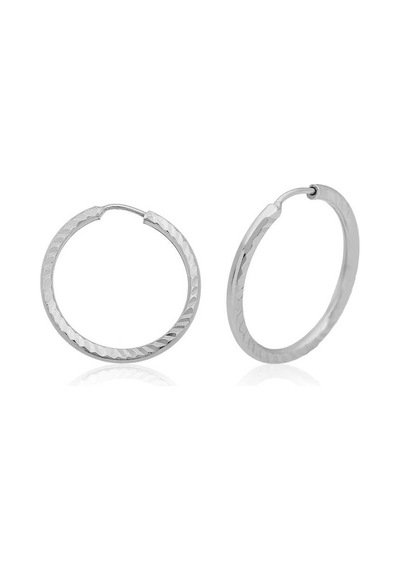 925 Ayar Gümüş Burgu Halka Küpe 14 MM Gümüş