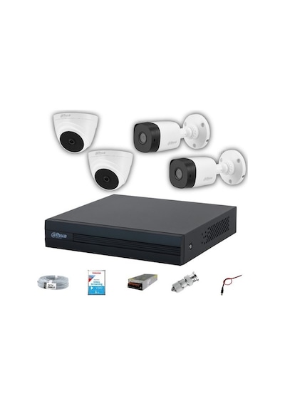 Dahua 4 Kameralı Gece Görüşlü Güvenlik Seti Full Hd