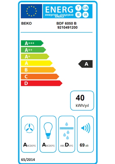 Beko BDF 6050 B 60 Cm Beyaz Dikey Davlumbaz