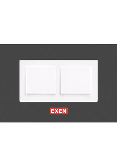 Exen Beyaz 2'li Set Anahtar+anahtar Modern Seri Anahtar