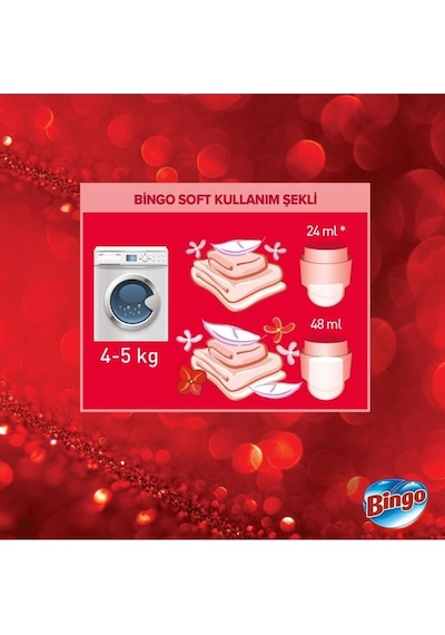 Bingo Soft Konsantre Çamaşır Yumuşatıcısı Lovely 1440 Ml X 6 Adet 6'lı Set