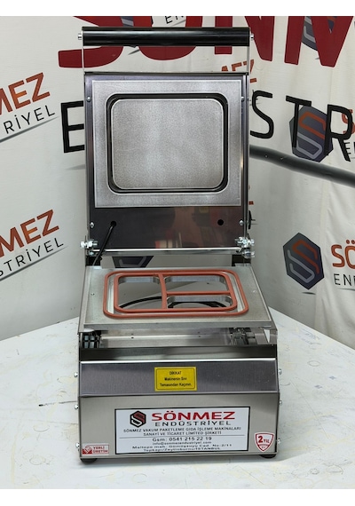 Sönmez Vakum 3 Bölme Yemek Catering Paketleme Makinesi Paslanmaz Model