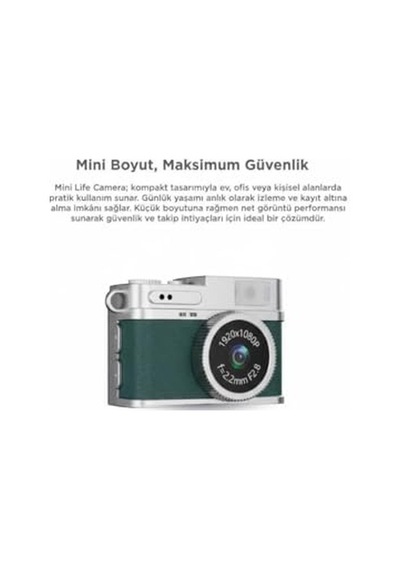 Ayrex Mini Dijital Kamera Selfie Video Vlog Kamerası Mini Anahtarlık 1080p Cmr35 Koyu Yeşil Diğer