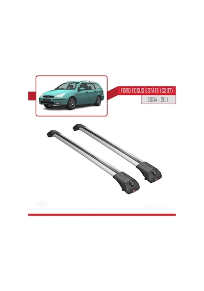 Ford Focus Estate C307 2004-2011 Arası İle Uyumlu Ace-1 Ara Atkı Tavan Barı Gri