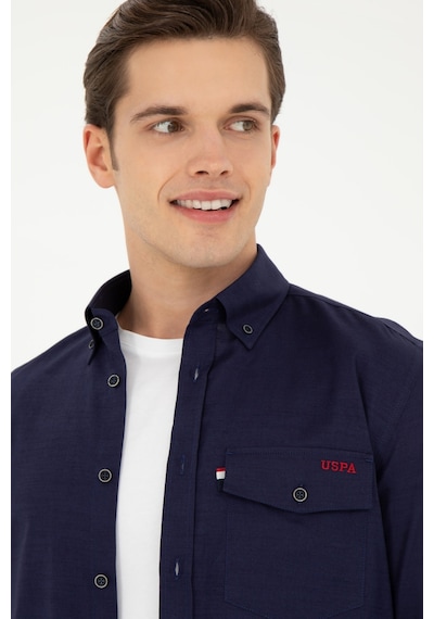 U.s. Polo Assn. Erkek Lacivert Gömlek Desenli 50283364-vr033 Lacivert