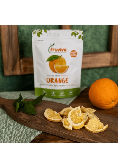 Fruvivo Dondurularak Kurutulmuş Portakal Vegan Glutensiz 20 G