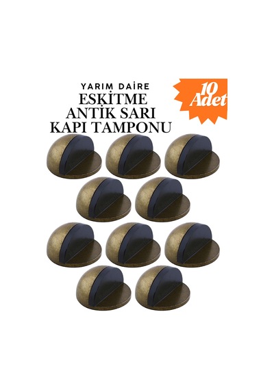 10 Adet Eskitme Antik Sarı Yarım Daire Yapışkanlı Kapı Tamponu Kapı Stoperi Metal Kapı Stopu Durduru 10 Adet Eskitme Antik Sarı Yarım Daire Yapışkanlı Kapı Tamponu Kapı Stoperi Metal Kapı Stopu Durduru