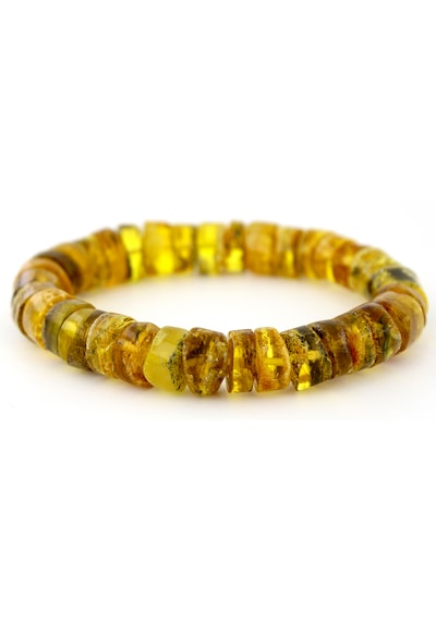 Kehribar Bileklik Amorf Tasarım Ambergold Blk23-136 Çok Renkli