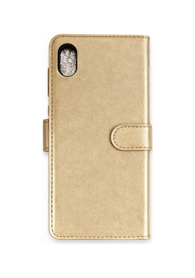 Apple Uyumlu iPhone Xs Max Trend S Plus Kapaklı Kılıf - Gold 0.2M-Çok Renkli