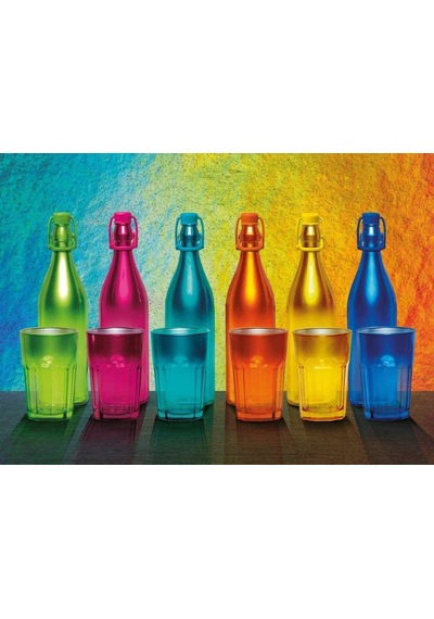 Cervé M89590 Bardaklar New Hollywood, 38 Cl, Turuncu/yeşil/mavi, 3 Adet Çok Renkli