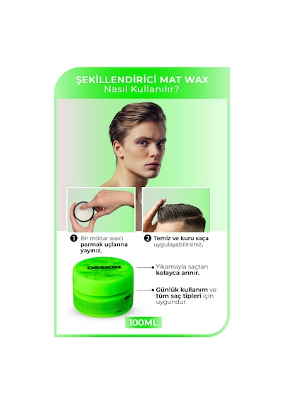 Ossion Mat Wax 100 Ml Yeşil