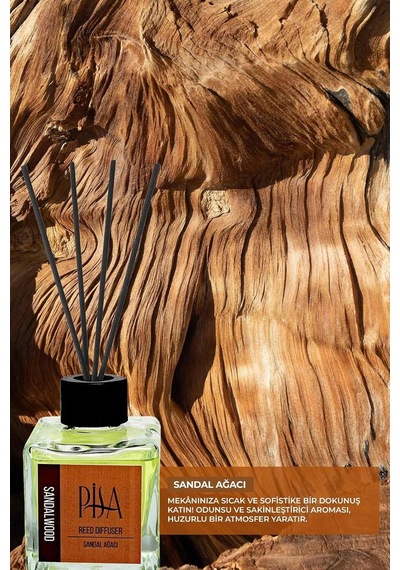 Sandal Ağacı Çubuklu Oda Kokusu Sandalwood Reed Diffuser 100ml Diğer