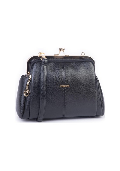 Nas Bag Burslu Klipsli Vintage Omuz Ve Çapraz Çanta 23x20 Cm Ebatlarındadır Siyah Victoria