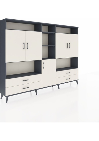 Arges Dolap 12 Raflı 4 Çekmeceli 5 Kapaklı 220x30x163 Antrasit-aytaşı Aytası - Antrasıt Arges Dolap 12 Raflı 4 Çekmeceli 5 Kapaklı 220x30x163 Antrasit-aytaşı Aytası - Antrasıt