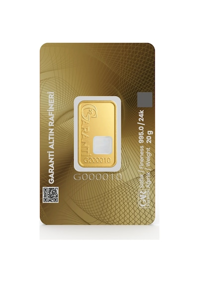 Garanti Gold 20 gr Gram Külçe Altın 24 Ayar