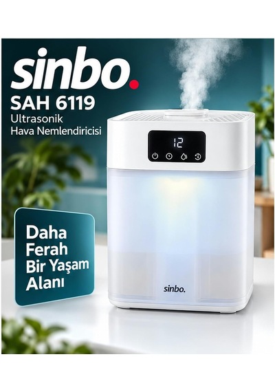 Sinbo Sah-6119 Ultrasonik Hava Nemlendirici, 5,5 Litre