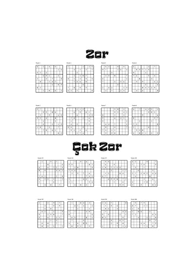 Kolaydan Çok Zora 1600 Sudoku Kitabı Kalem Hediyeli