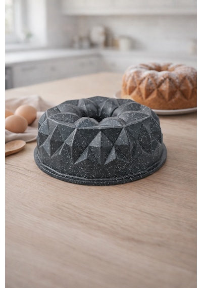 Helios Döküm Kek Kalıbı 25cm Antrasit Antrasit