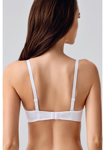New Bra Kadın B Kap Çift Destekli Basic Sütyen Beyaz 7040 Beyaz