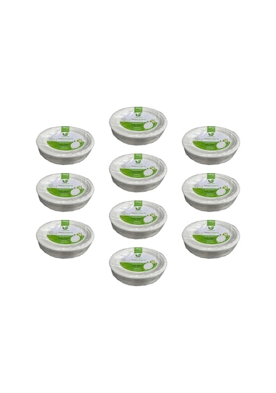 Roll-up Nature Ekolojik Karton Kağıt Tek Kullanımlık Oval Tabak - 20x26 Cm. - 50 Adetlik 10 Paket