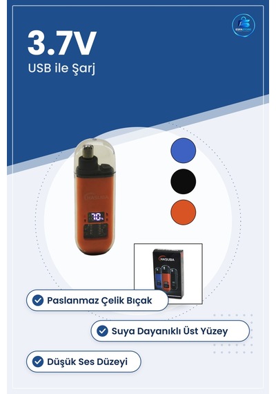 Burun Kulak Kıl Temizleme Usb Şarjlı Cep Tip Tıraş Makinesi 3.7v