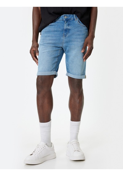 Koton Slim Fit Kot Şort Bermuda Düğmeli Cep Detaylı Açık İndigo 4sam40029ıd Açık İndigo Koton Slim Fit Kot Şort Bermuda Düğmeli Cep Detaylı Açık İndigo 4sam40029ıd Açık İndigo