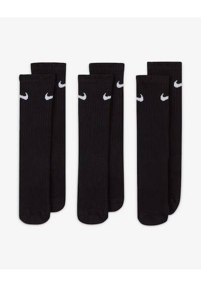 Nike Everyday Sx6842-010 Çocuk Yastıklı Crew Çorapları 3 Çift Sıyah