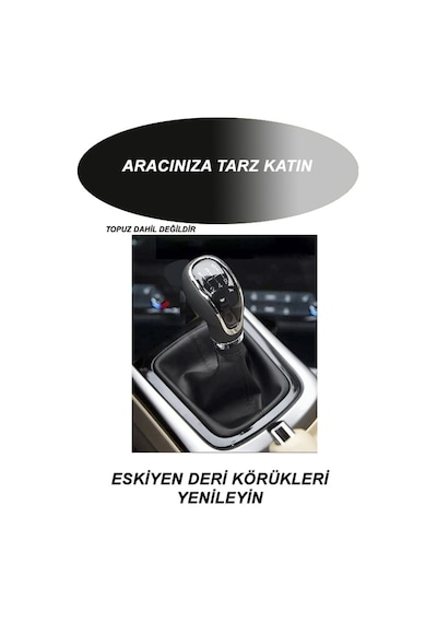 Megane Coupe Uyumlu Araç,araba,oto Vites Körüğü Siyah Dikiş Chevrolet Corvette