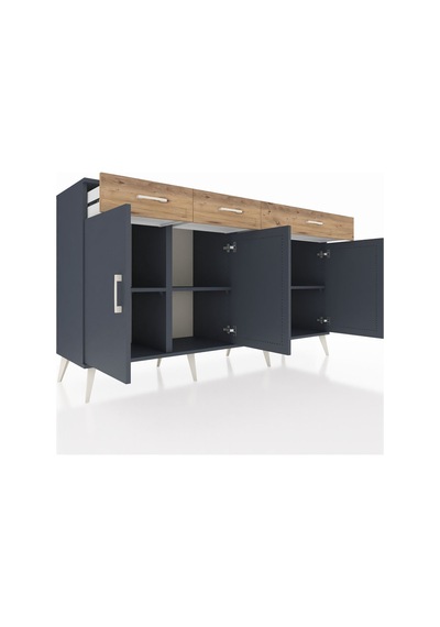 Hyperion Konsol 4 Raflı 3 Çekmeceli 4 Kapaklı 176x44x99 Antrasit-antrasit/çam Antrasit - Antrasit Hyperion Konsol 4 Raflı 3 Çekmeceli 4 Kapaklı 176x44x99 Antrasit-antrasit/çam Antrasit - Antrasit