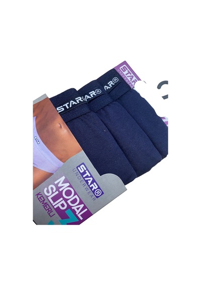 Modadua Star 109 Erkek 3'lü Modal Slip Lacivert