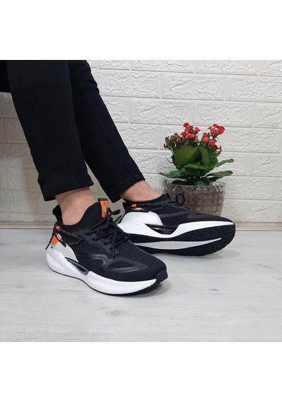 M.p 1659 Siyah Renk Kaymaz Rahat Hafif Spor Ayakkabı 001